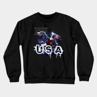 Cyborg Bald Eagle USA Crewneck Sweatshirt